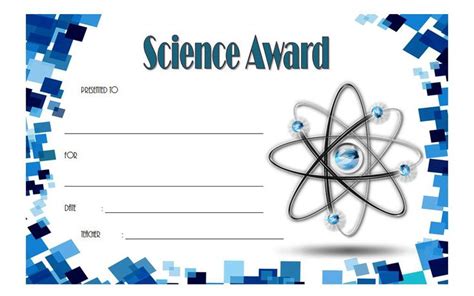 Science Award Template Free 3 | Science awards, Certificate templates, Science certificates