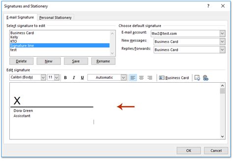 How to create an Outlook signature line in Word?