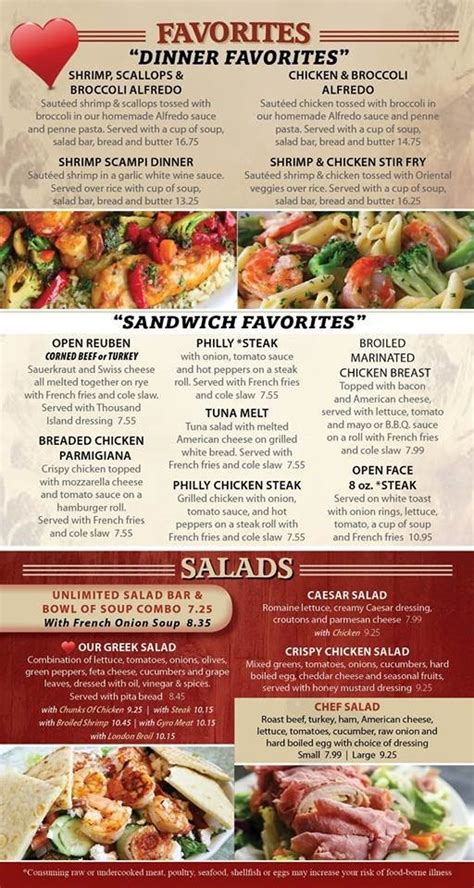 Williams Restaurant menu in Easton, Pennsylvania, USA