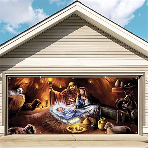 Transform Your Garage Door with a Beautiful Nativity Scene Mural