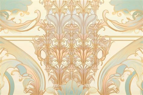 Art nouveau architecture wallpaper pattern | Premium Photo Illustration ...