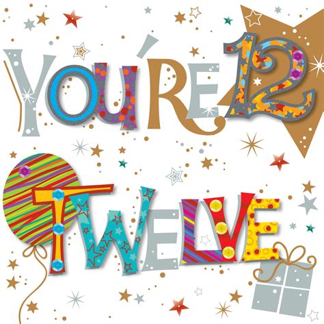 You're Twelve 12th Birthday Greeting Card | Cards | Love Kates