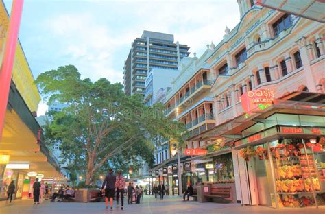 Shopping Mall Street Brisbane Australia Editorial Stock Photo - Image ...