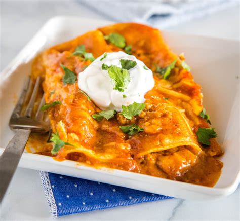 Easy Ground Beef Enchiladas Recipe - Dinners, Dishes, and Desserts