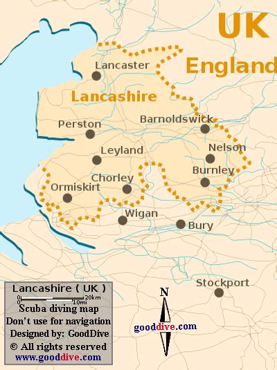 Lancashire map - GoodDive.com