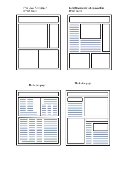 Newspaper Front Page Template Powerpoint Microsoft Word In Blank Newspaper Template For Word ...