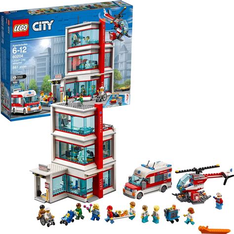 LEGO City Hospital 60204 Building Kit (861 Piece), Building Sets ...