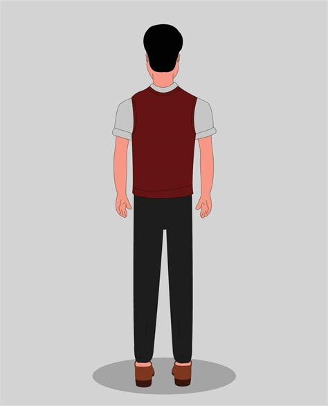 Teacher back view cartoon character design for animation 36476924 Vector Art at Vecteezy