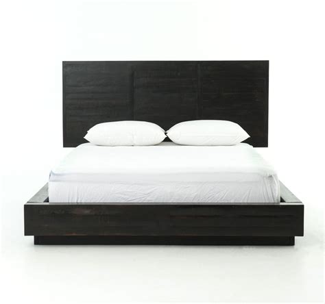 Modern Black Wood Queen Size Platform Bed Frame | Zin Home