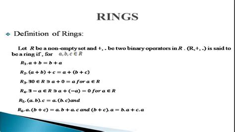 Ring theory introduction - YouTube