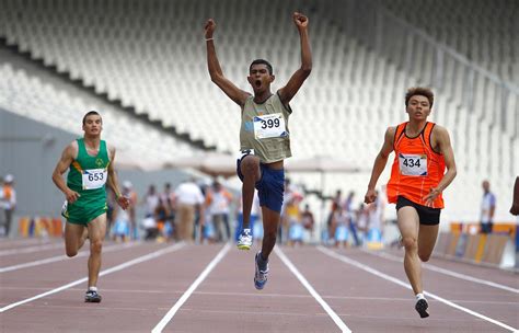 Disabled athletes compete for gold in the Special Olympics