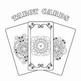 Tarot Coloring Cards Pages sketch template