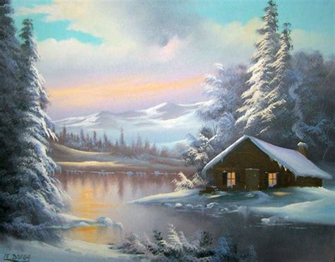 Mountain Cabin 24x27 by Lionel Dougy Oil Painting Pictures, Pictures To Paint, Art Pictures ...