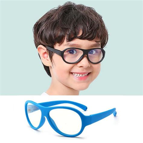 Comfort Baby Anti blue Light Silicone Plain Computer Glasses Brand ...