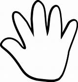 Handprint Coloring Page  Dunanal sketch template