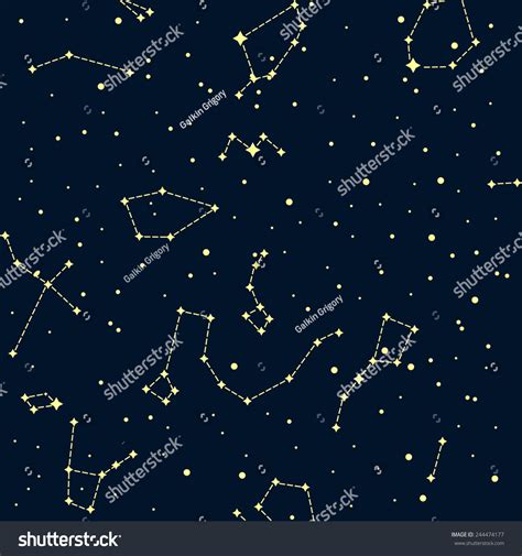 Sky Map Northern Hemisphere On Dark Stock Illustration 244474177 ...