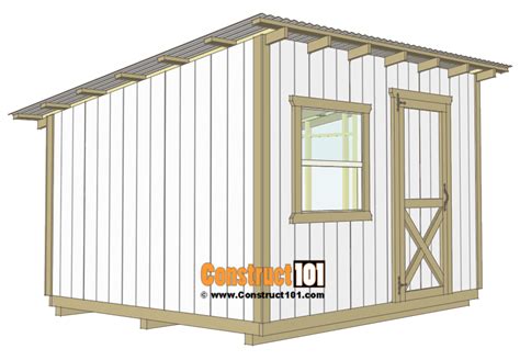 10x12 Lean To Shed Plans - Construct101