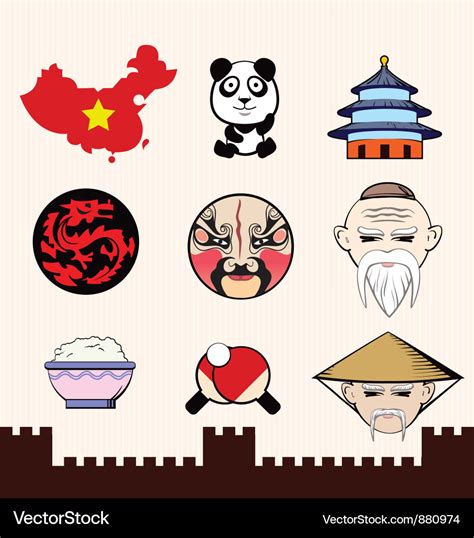 Chinese symbols Royalty Free Vector Image - VectorStock