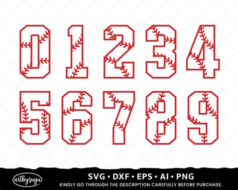 Buy Varsity Number SVG, Baseball Stitching Numbers SVG, Baseball Jersey Number SVG Online in ...