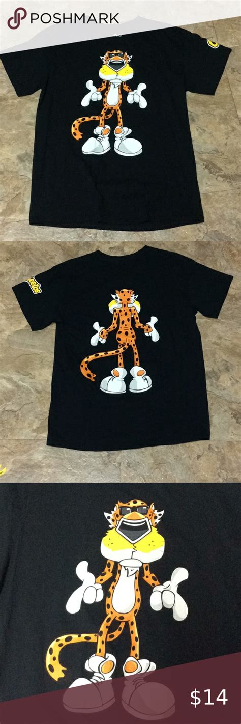 Cheetos Chester Cheetah front & back T-shirt | Chester cheetah, Branded ...