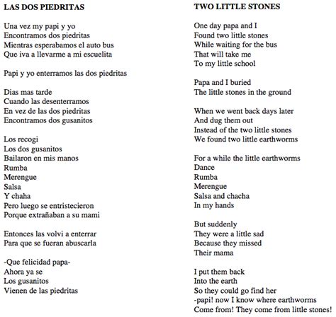 Easy Spanish Poems | GottaBook: Jorge Argueta - Las Dos Piedritas/Two Little Stones | Poems in ...