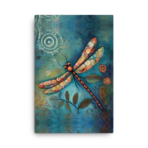 Dragonfly Canvas Art - SandBuffalo