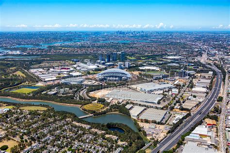 Aerial Stock Image - Spiral Hilltop, Sydney Olympic Park