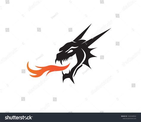 Dragon Fire Logo Symbols Stock Vector (Royalty Free) 1020348502 ...