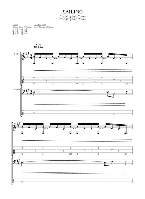 Sailing Tab & Chords - Christopher Cross | PaidTabs.com