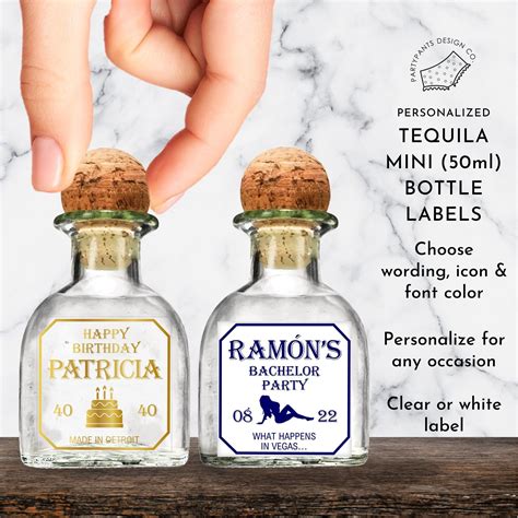 Create amazing adult party favors with these customized mini liquor ...