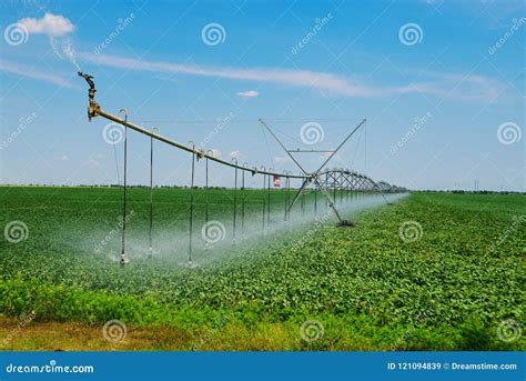 Field irrigation systems stock image. Image of farmland - 121094839