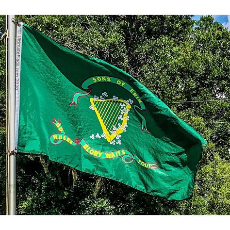 Sons of Erin CSA Irish Flag, Irish Confederate Flag -2x3,3x5 ft. Standard