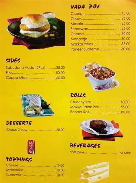 Goli Vada Pav No.1 Menu, Menu for Goli Vada Pav No.1, Chandivali, Mumbai - Zomato