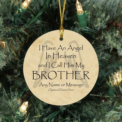 Angel Brother Christmas Memorial Ornaments - Sympathy Gifts for Men