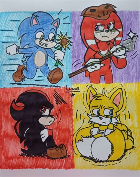 Sonic Movie: baby Sonic, Tails, Shadow, Knuckles by l21fanarts on DeviantArt