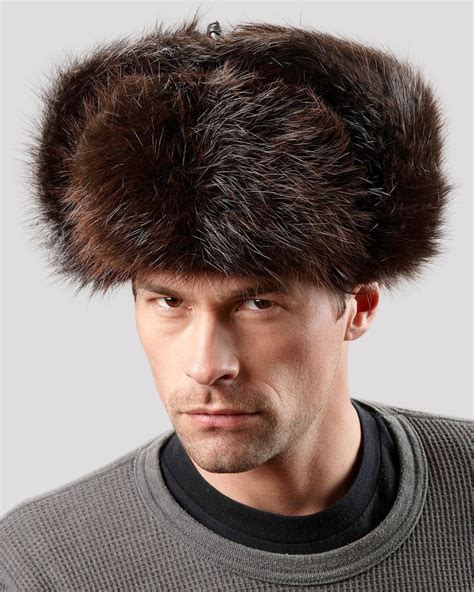 Brown Beaver Full Fur Russian Hat : FurHatWorld.com