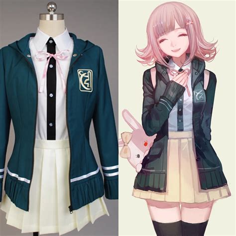 Super DanganRonpa Cosplay Chiaki Nanami Uniform Jacket Shirt Skirt ...