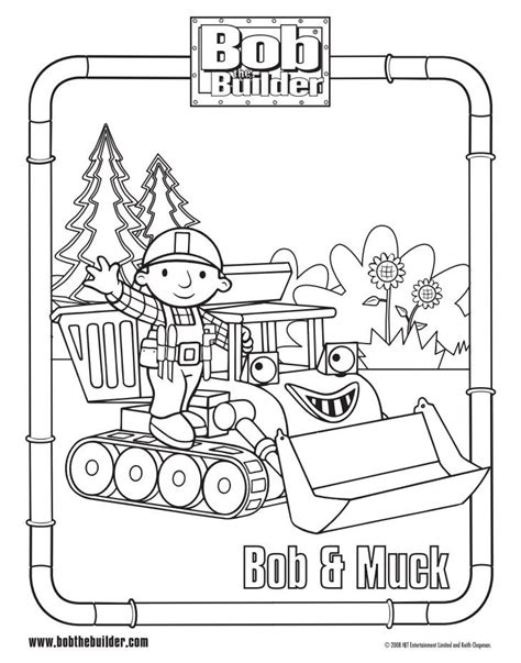 Bob The Builder Muck Coloring Pages Coloring Pages