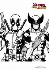 Deadpool & Wolverine  Coloring Pages For Kids sketch template