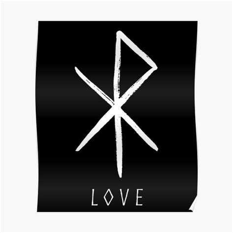 "Love Rune - Norse Viking Bind Rune" Poster by RycoTokyo81 | Redbubble