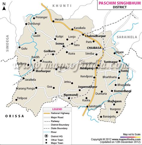 West Singhbhum District Map