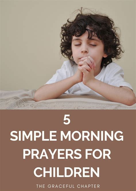 6 Simple Morning Prayers For Children - The Graceful Chapter | Prayers ...