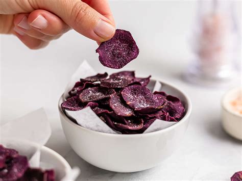 Baked Purple Sweet Potato Chips - Karinokada