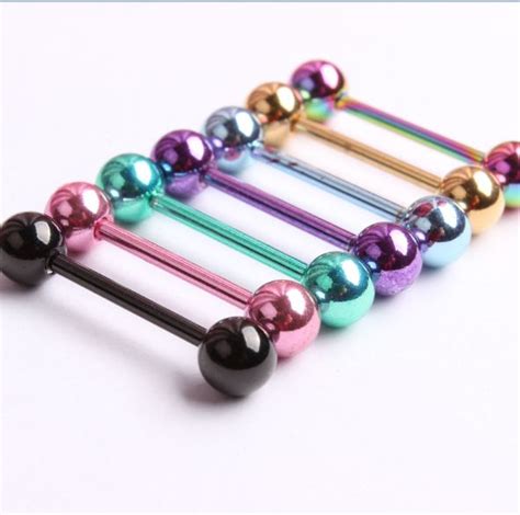 Piercing Tongue Colors Piercing Body Jewelry Anodized Titanium Tongue ...