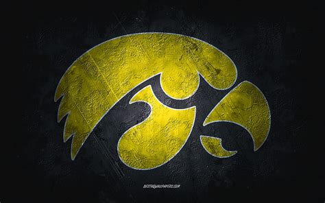 Iowa Hawkeyes, American football team, black background, Iowa Hawkeyes logo, HD wallpaper | Peakpx