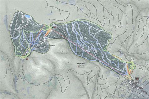 Angel Fire Ski Trail Map - Art Print - Powderaddicts