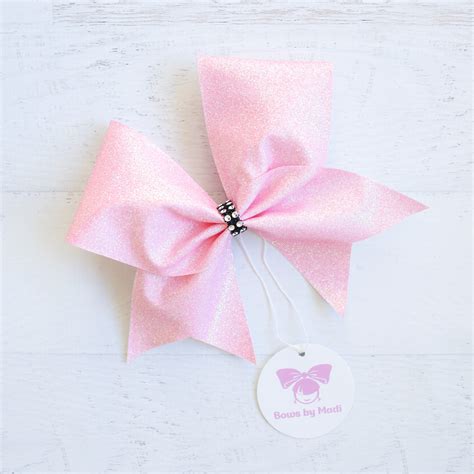 Pastel Pink Glitter Cheer Bow | Australia | Bows By Madi – Bows by Madi