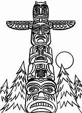 Totem pole coloring Pages To Download And Print For Free sketch template