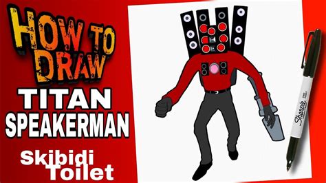 HOW TO DRAW TITAN SPEAKERMAN FROM SKIBIDI TOILET | EASY | STEP BY STEP | como dibujar a ...