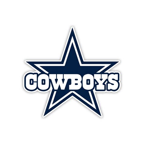 Dallas Cowboys – Star – Full Color Vinyl Sticker – Custom Size – Sports ...